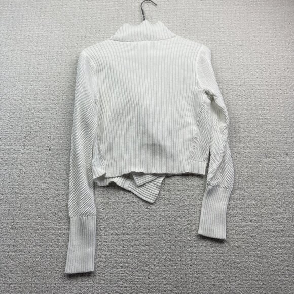 Banana Republic Womens Long Sleeve Open Shrug / Bolero Knit Sweater Sz M White - Picture 9 of 11